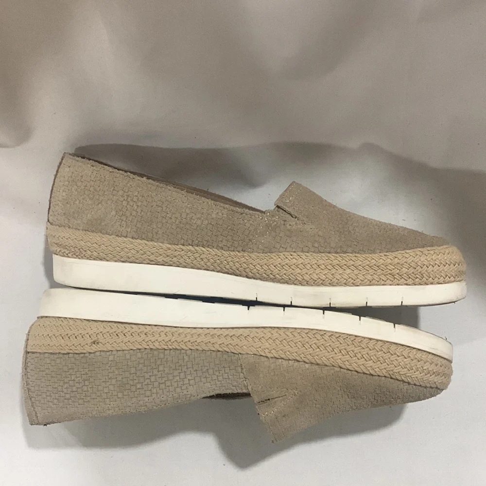 DONALD J. PLINER Nubuck Suede Basketweave Espadrille Flat Slip On Sneakers